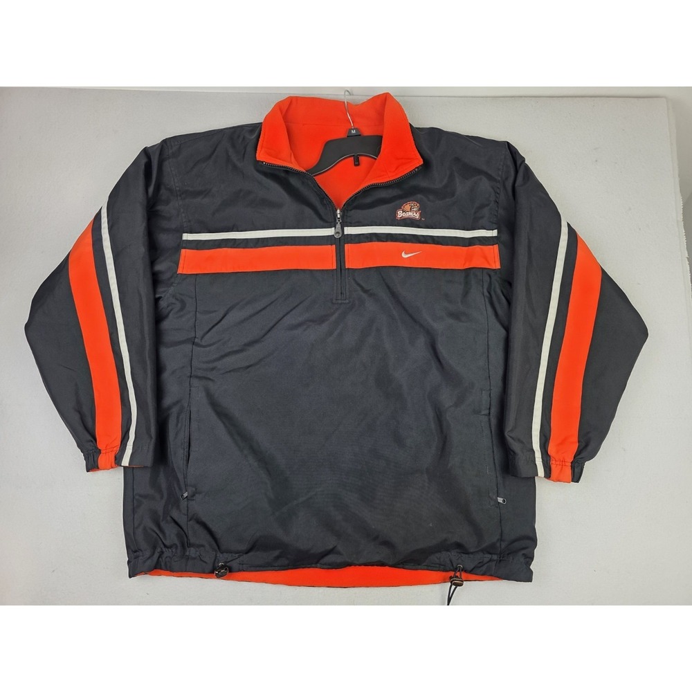 Vintage Team Nike Oregon Beavers 1/4 Zip Reversible Windbreaker Jacket Size‎ XL